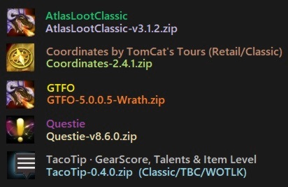 TacoTip ( GearScore & Talents & Item Level ) : WOTLK Classic